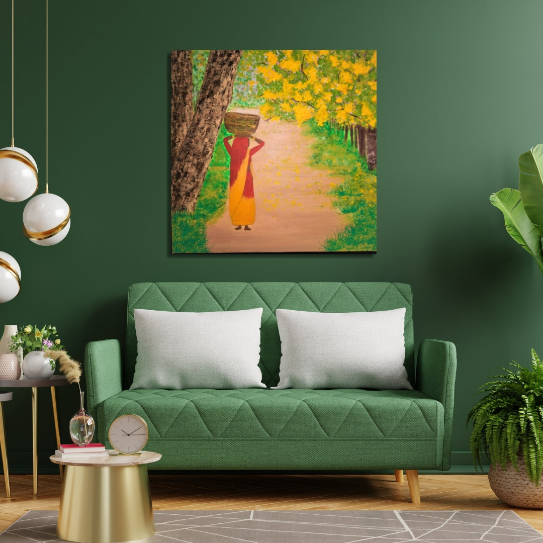 Basanti – A Tribute to India’s Farmers | Original Acrylic Painting | Celebrate Resilience. Honour Hard Work. Bring Basanti Home