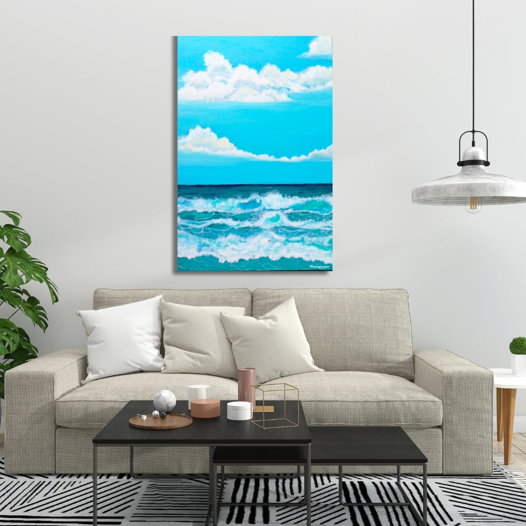 Ocean Whispers | Breathe Deep. Flow Free. Bring the Ocean Home | Original Acrylic Painting Prints