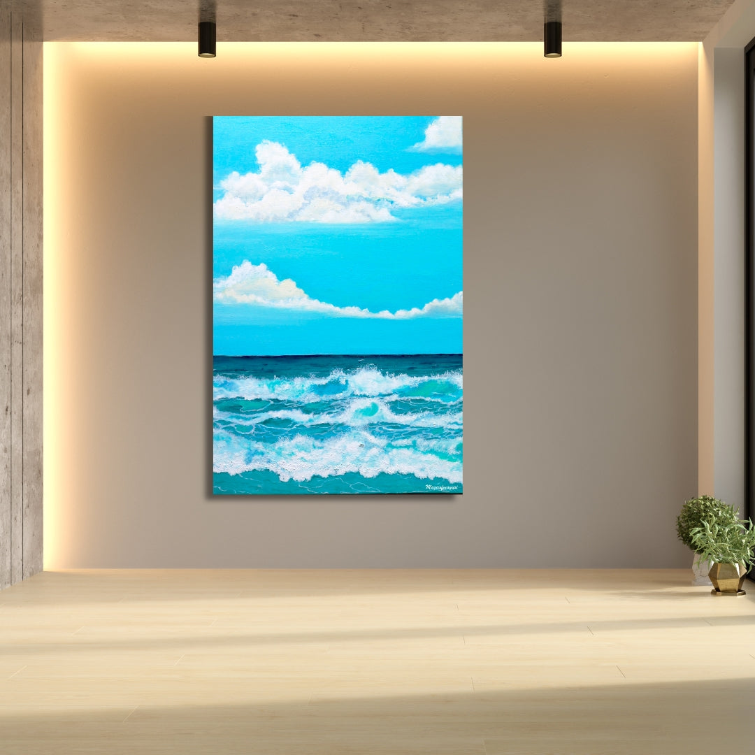 Ocean Whispers | Breathe Deep. Flow Free. Bring the Ocean Home | Original Acrylic Painting Prints