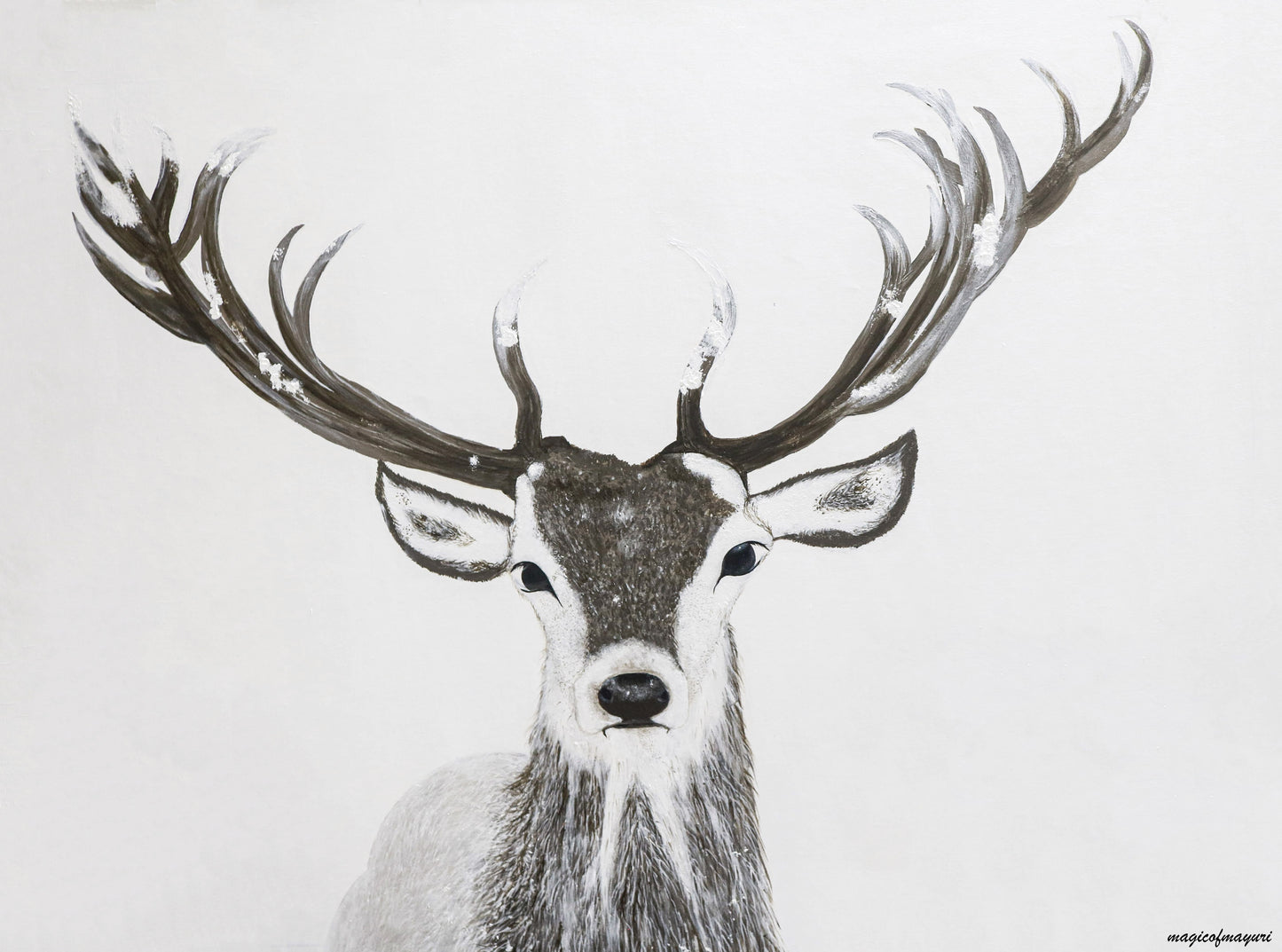 Embrace Strength. Move Forward. Live the Spirit of the Reindeer| Original Acrylic Painting Prints