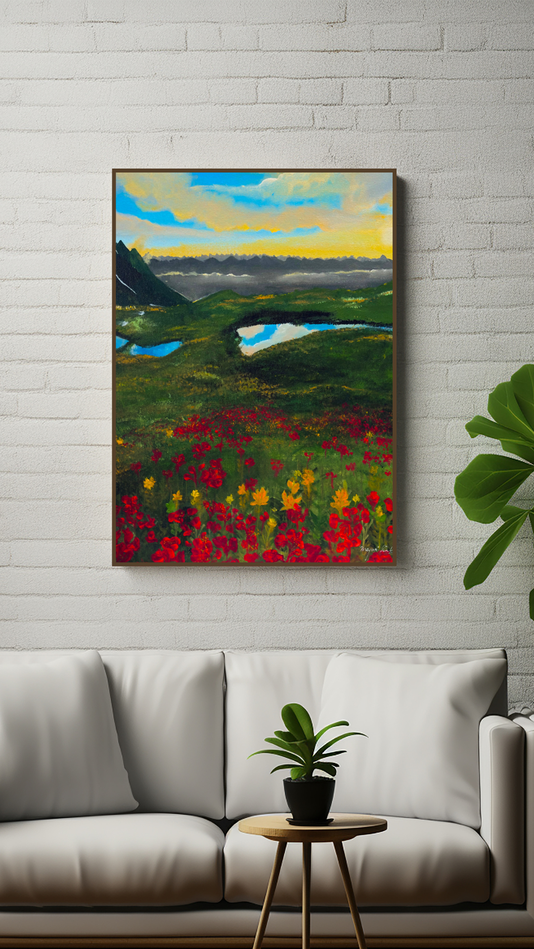 Valley of Flowers | Original Acrylic Painting | Bring Nature’s Bloom into Your Space
