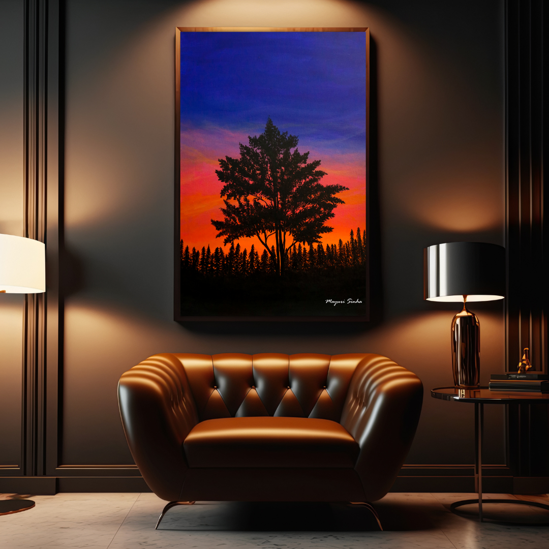 Eternal Winter Evening | Bring home the soul of a vibrant sunset sky | Original Artwork Prints