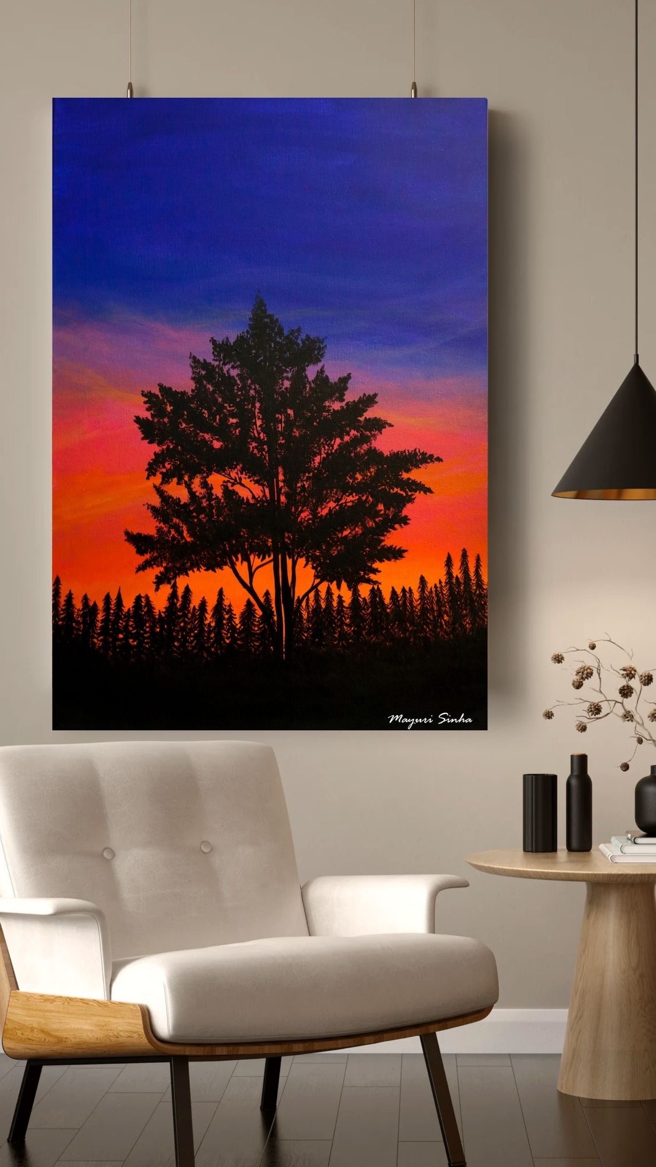 Eternal Winter Evening | Bring home the soul of a vibrant sunset sky | Original Artwork Prints