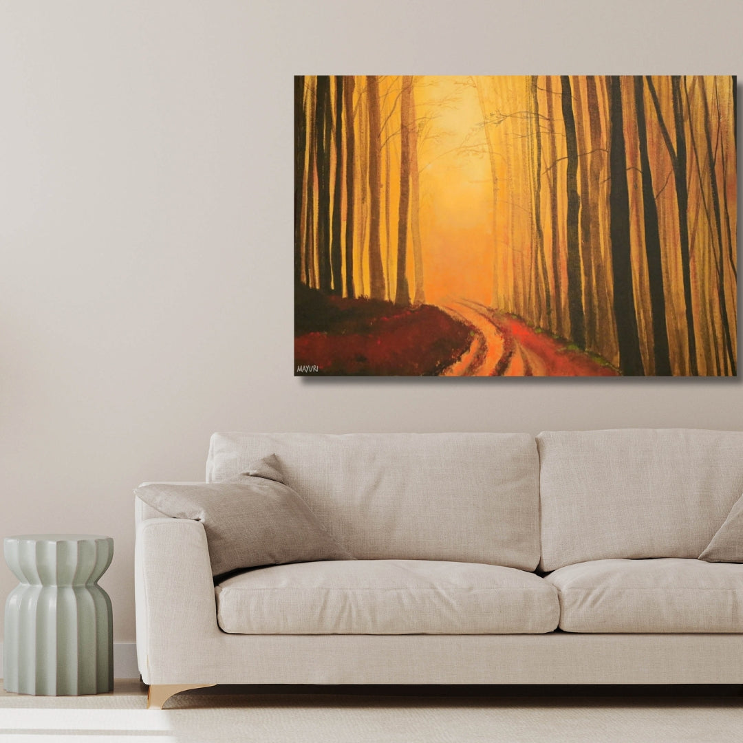 Whispers of the Brown Woods | Original Acrylic Painting