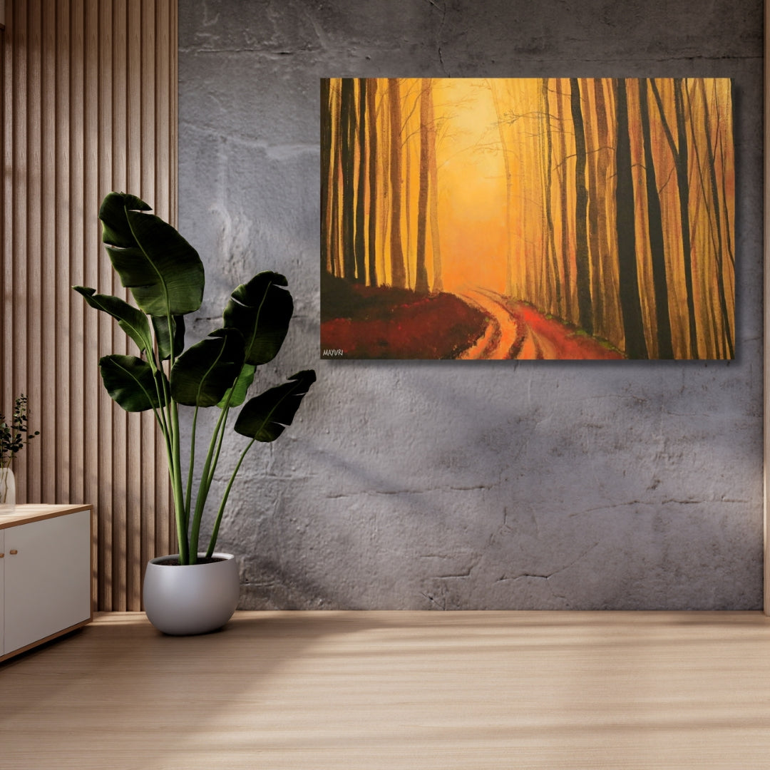 Whispers of the Brown Woods | Original Acrylic Painting