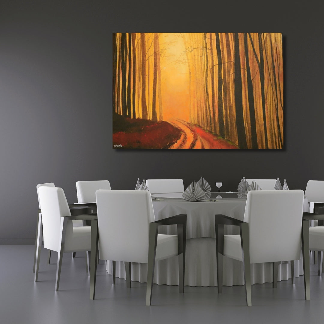 Whispers of the Brown Woods | Original Acrylic Painting