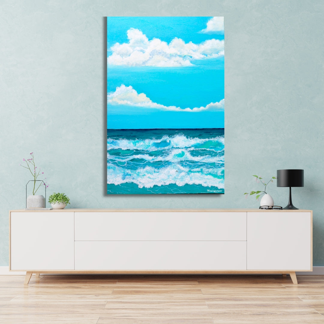 Ocean Whispers | Breathe Deep. Flow Free. Bring the Ocean Home | Original Acrylic Painting Prints