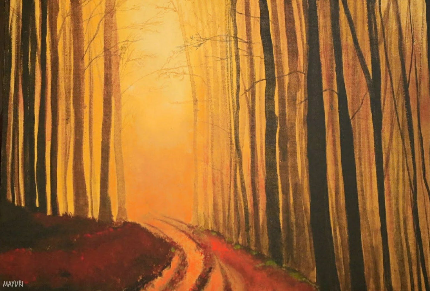 Whispers of the Brown Woods | Original Acrylic Painting