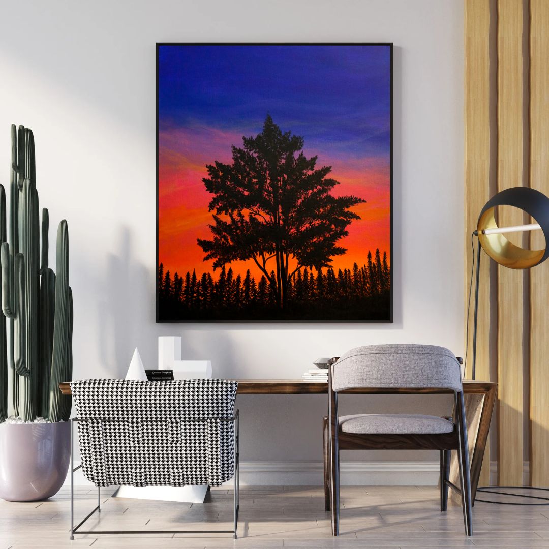 Eternal Winter Evening | Bring home the soul of a vibrant sunset sky | Original Artwork Prints